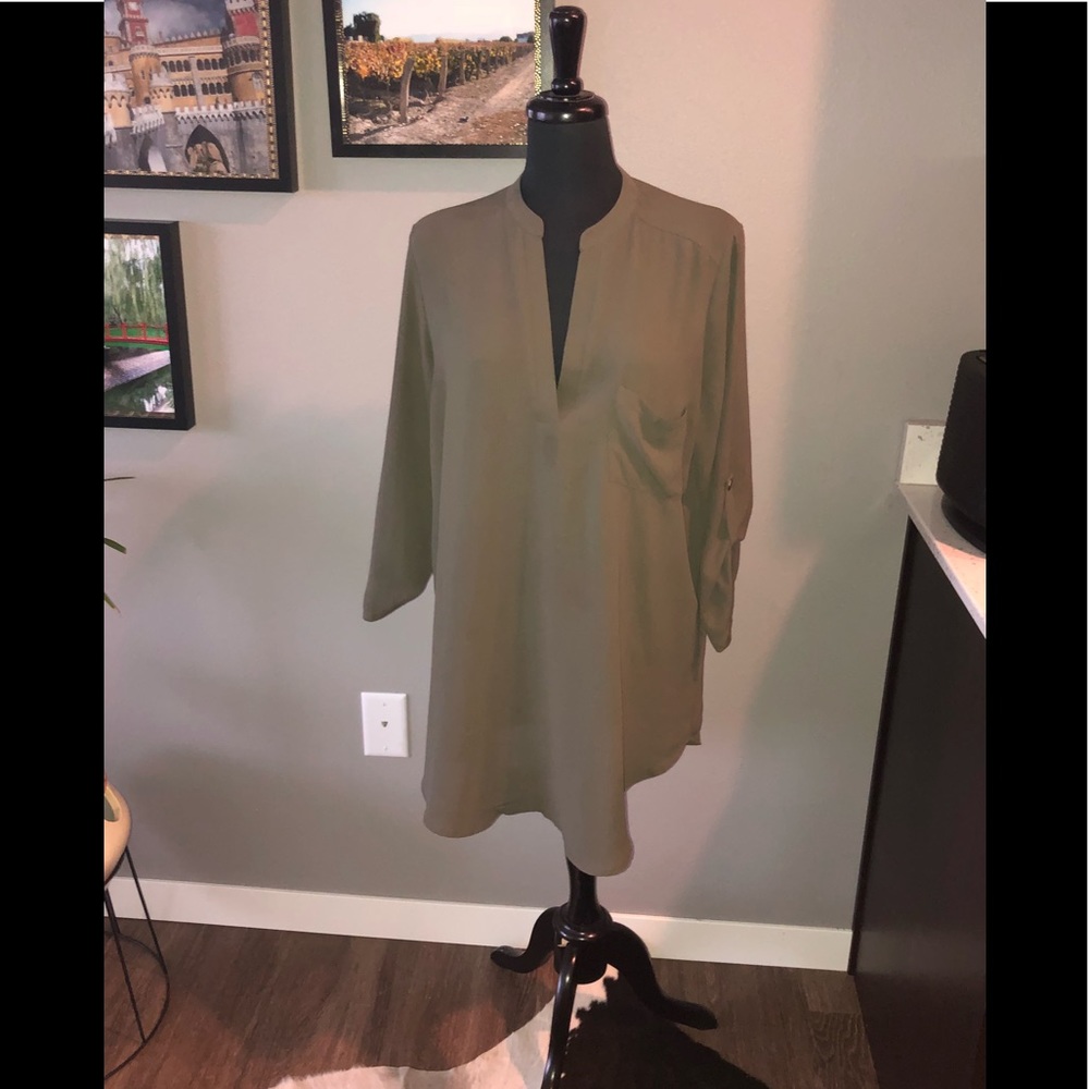 Army Green Lush Blouse- XL